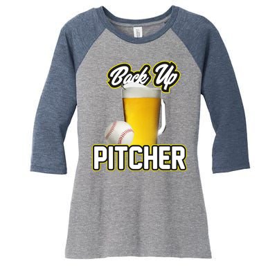 Back Up Pitcher Women's Tri-Blend 3/4-Sleeve Raglan Shirt