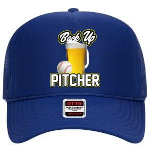 Back Up Pitcher High Crown Mesh Back Trucker Hat