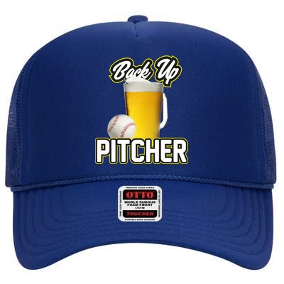 Back Up Pitcher High Crown Mesh Back Trucker Hat