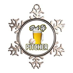 Back Up Pitcher Metallic Star Ornament