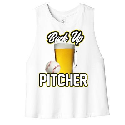 Back Up Pitcher Women's Racerback Cropped Tank