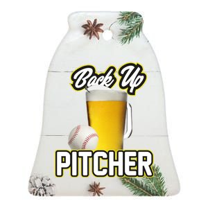 Back Up Pitcher Ceramic Bell Ornament