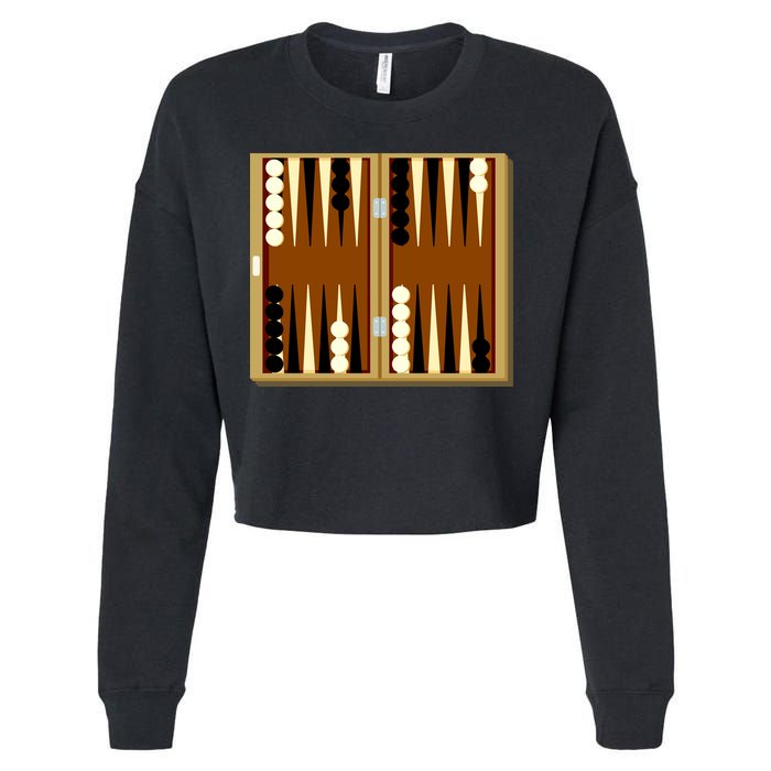 Backgammon Cropped Pullover Crew