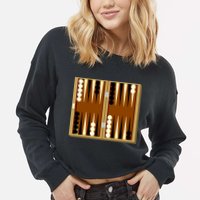 Backgammon Cropped Pullover Crew