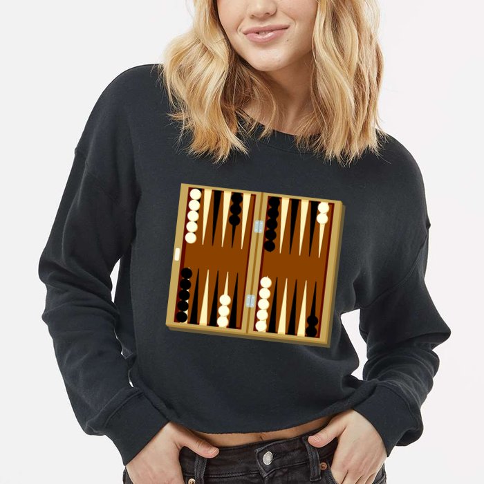 Backgammon Cropped Pullover Crew