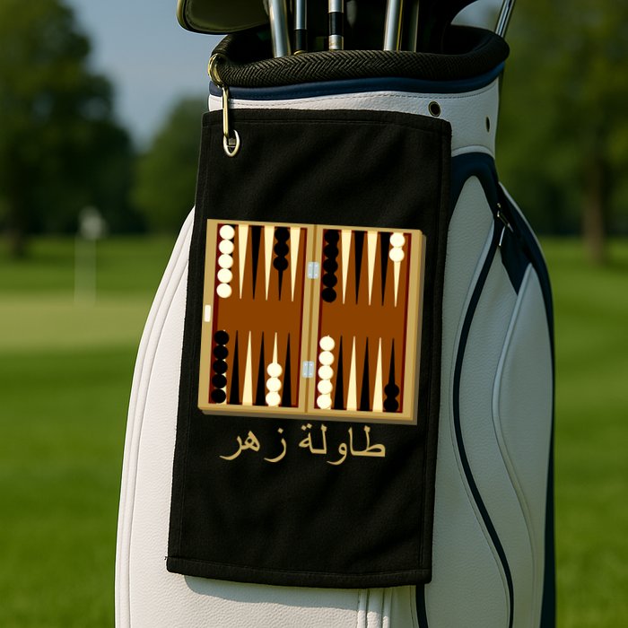 Backgammon Board In Arabic Golf Towel