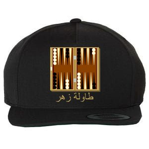 Backgammon Board In Arabic Wool Snapback Cap