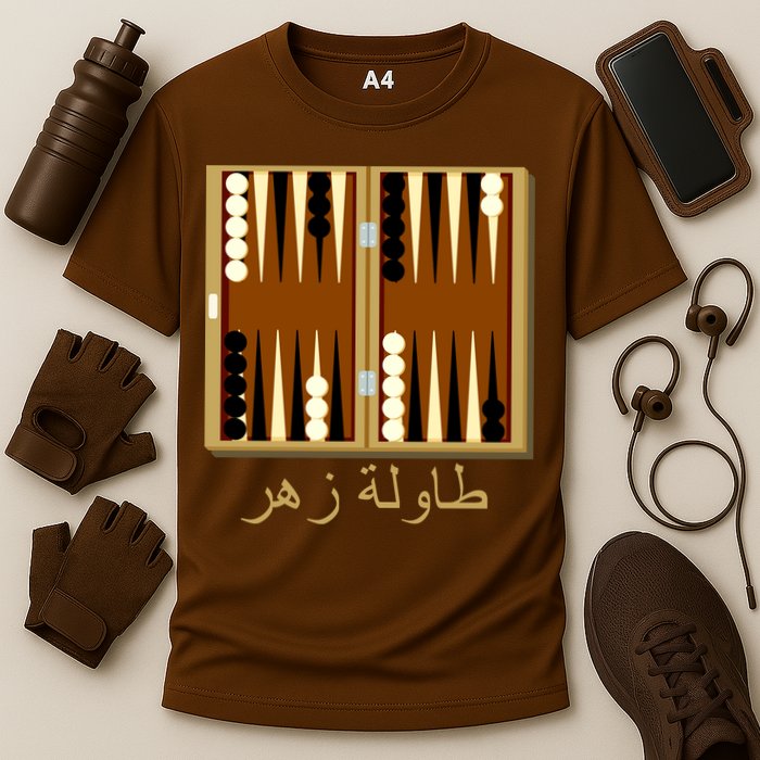 Backgammon Board In Arabic Performance Shirt