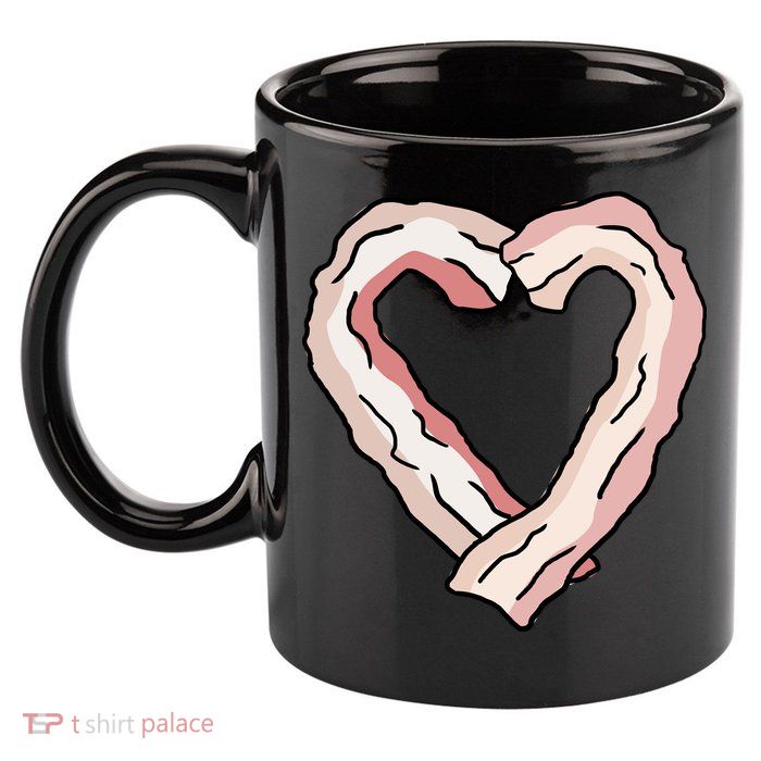 Bacon Heart 11oz C Handle Ceramic Mug