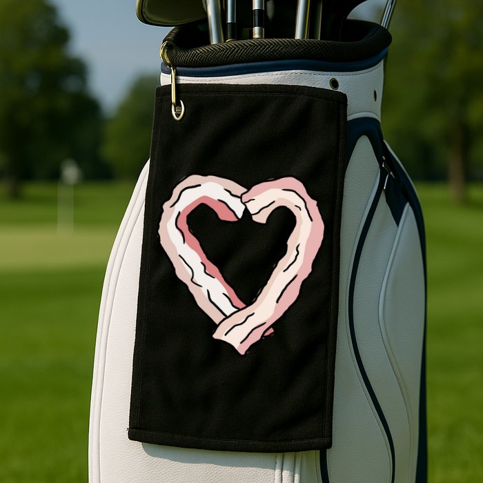 Bacon Heart Golf Towel
