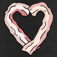 Bacon Heart Golf Towel