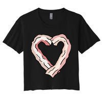 Bacon Heart Women's Crop Top Tee