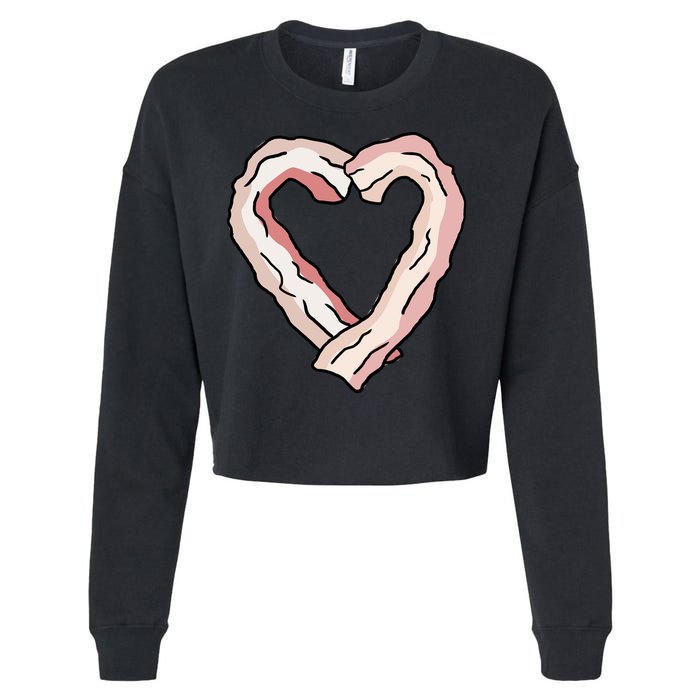 Bacon Heart Cropped Pullover Crew