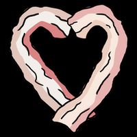 Bacon Heart Cropped Pullover Crew