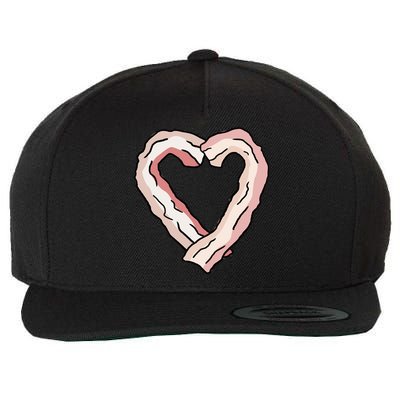 Bacon Heart Wool Snapback Cap