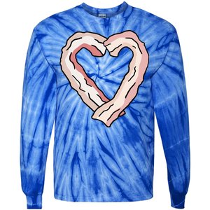 Bacon Heart Tie-Dye Long Sleeve Shirt