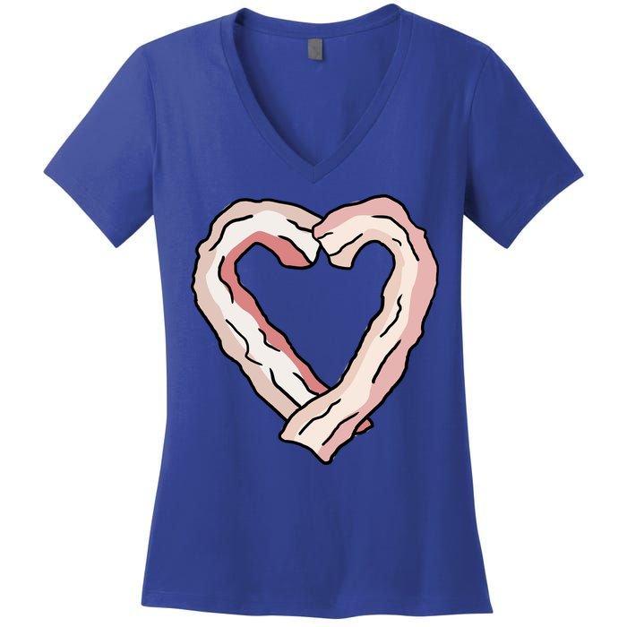 Bacon Heart Women's V-Neck T-Shirt