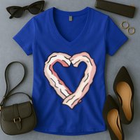 Bacon Heart Women's V-Neck T-Shirt