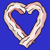 Bacon Heart Women's V-Neck T-Shirt