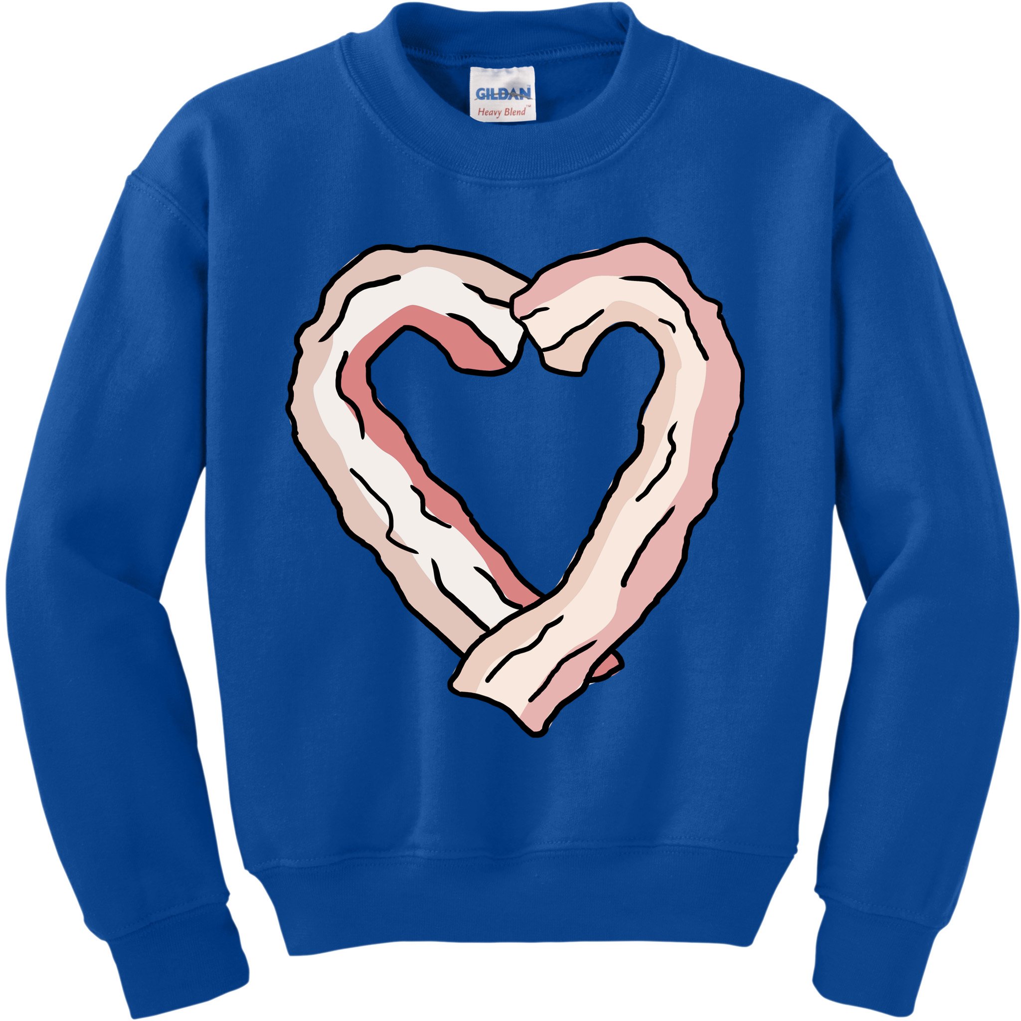 Bacon Heart Kids Sweatshirt
