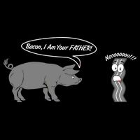 Bacon, I Am Your Father! No! Funny Pig Bacon Lover Stripe Pom Pom Beanie