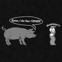 Bacon, I Am Your Father! No! Funny Pig Bacon Lover Ladies PosiCharge Tri-Blend Wicking Tank