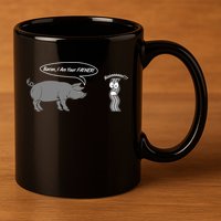 Bacon, I Am Your Father! No! Funny Pig Bacon Lover 11oz C Handle Ceramic Mug