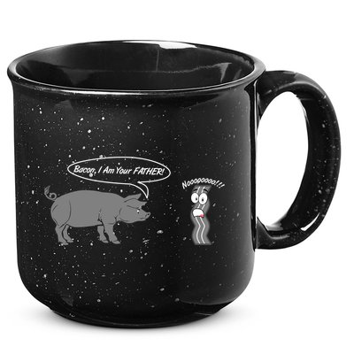 Bacon, I Am Your Father! No! Funny Pig Bacon Lover 15oz Campfire Ceramic Mug