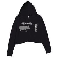 Bacon, I Am Your Father! No! Funny Pig Bacon Lover Crop Fleece Hoodie