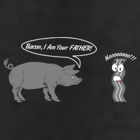 Bacon, I Am Your Father! No! Funny Pig Bacon Lover Crop Fleece Hoodie