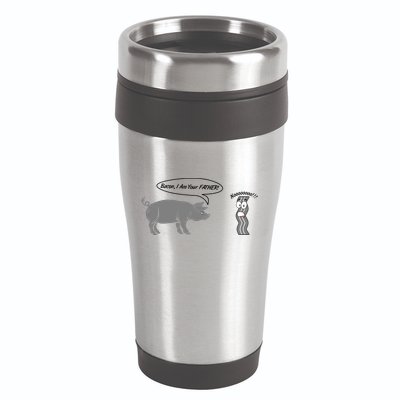 Bacon, I Am Your Father! No! Funny Pig Bacon Lover 16oz Travel Tumbler