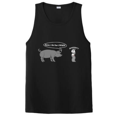 Bacon, I Am Your Father! No! Funny Pig Bacon Lover PosiCharge Competitor Tank