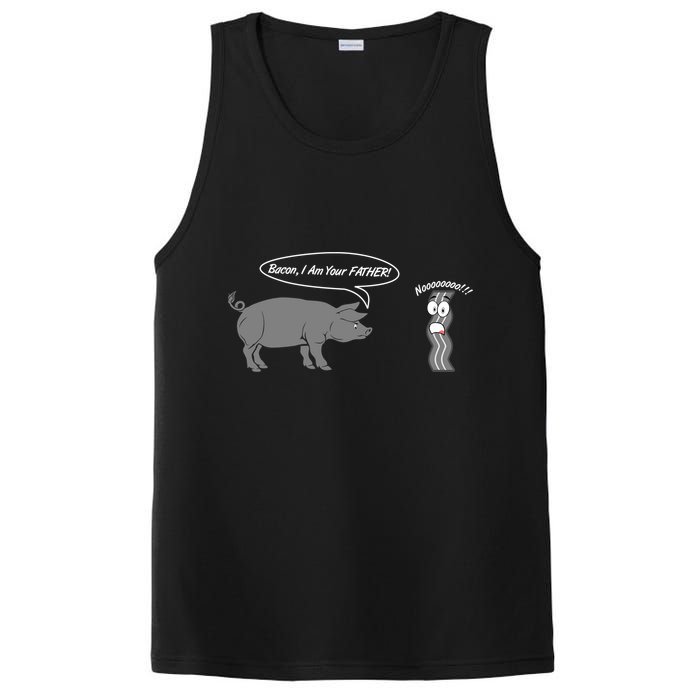 Bacon, I Am Your Father! No! Funny Pig Bacon Lover PosiCharge Competitor Tank