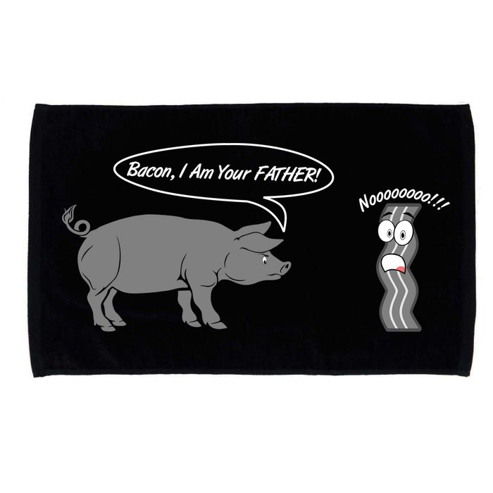 Bacon, I Am Your Father! No! Funny Pig Bacon Lover Microfiber Hand Towel