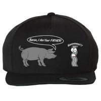 Bacon, I Am Your Father! No! Funny Pig Bacon Lover Wool Snapback Cap