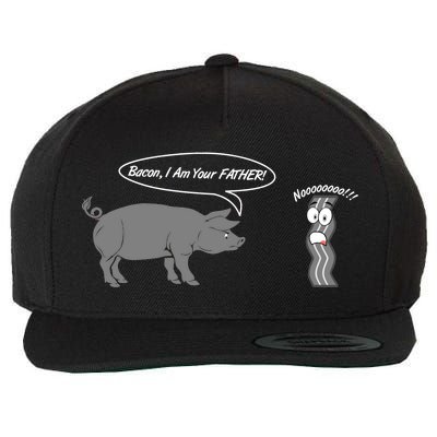 Bacon, I Am Your Father! No! Funny Pig Bacon Lover Wool Snapback Cap