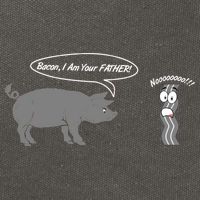 Bacon, I Am Your Father! No! Funny Pig Bacon Lover Cotton Canvas Backpack