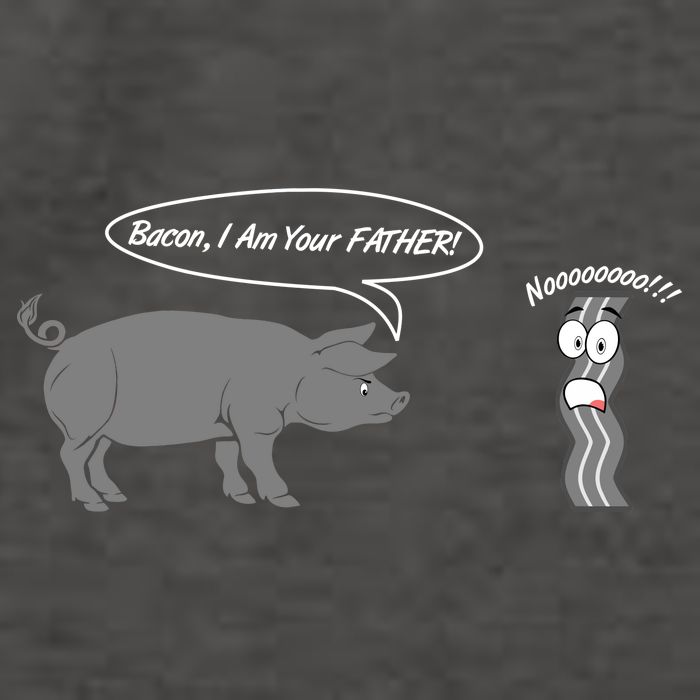 Bacon, I Am Your Father! No! Funny Pig Bacon Lover Vector Backpack