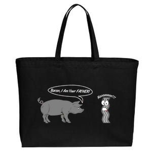 Bacon, I Am Your Father! No! Funny Pig Bacon Lover Cotton Canvas Jumbo Tote