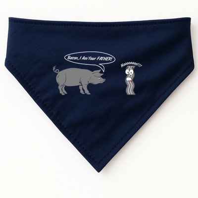 Bacon, I Am Your Father! No! Funny Pig Bacon Lover USA-Made Doggie Bandana