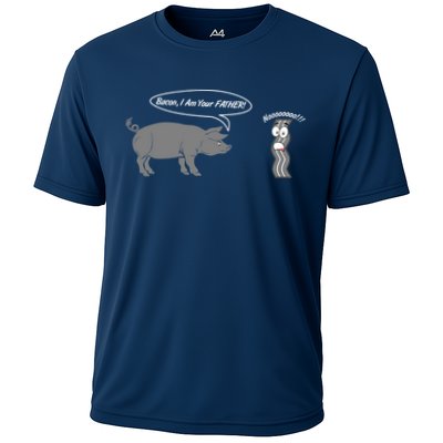 Bacon, I Am Your Father! No! Funny Pig Bacon Lover Cooling Performance Crew T-Shirt