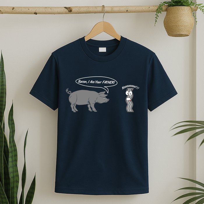 Bacon, I Am Your Father! No! Funny Pig Bacon Lover T-Shirt