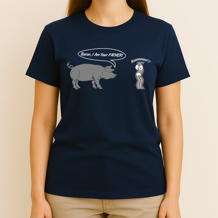 Bacon, I Am Your Father! No! Funny Pig Bacon Lover T-Shirt