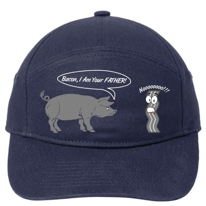 Bacon, I Am Your Father! No! Funny Pig Bacon Lover 7-Panel Snapback Hat