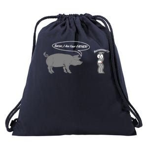 Bacon, I Am Your Father! No! Funny Pig Bacon Lover Drawstring Bag