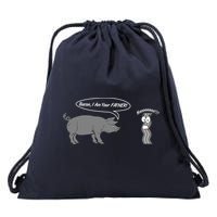 Bacon, I Am Your Father! No! Funny Pig Bacon Lover Drawstring Bag