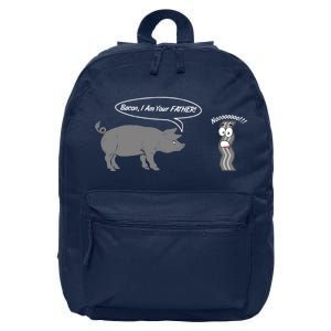 Bacon, I Am Your Father! No! Funny Pig Bacon Lover 16 in Basic Backpack