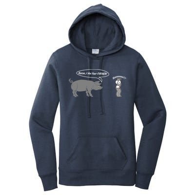 Bacon, I Am Your Father! No! Funny Pig Bacon Lover Women's Pullover Hoodie