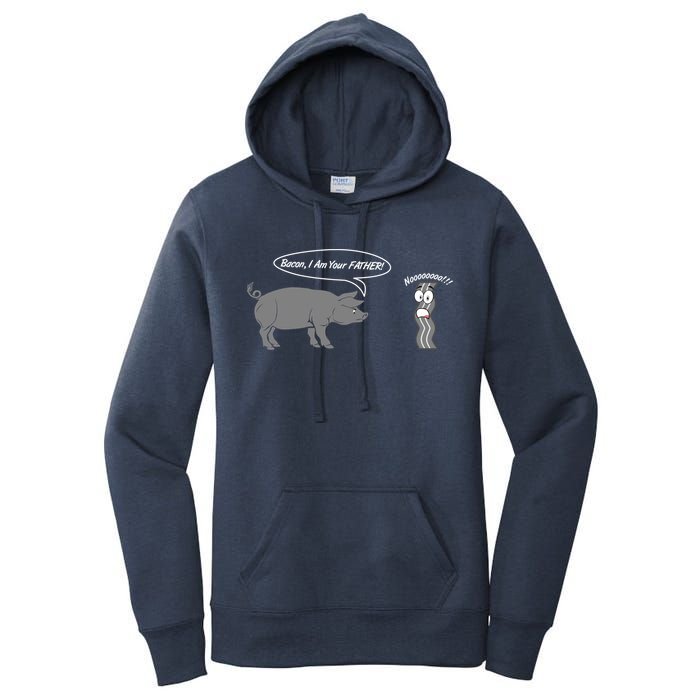 Bacon, I Am Your Father! No! Funny Pig Bacon Lover Women's Pullover Hoodie