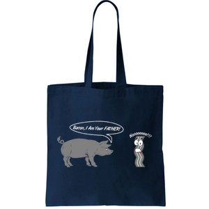 Bacon, I Am Your Father! No! Funny Pig Bacon Lover Tote Bag